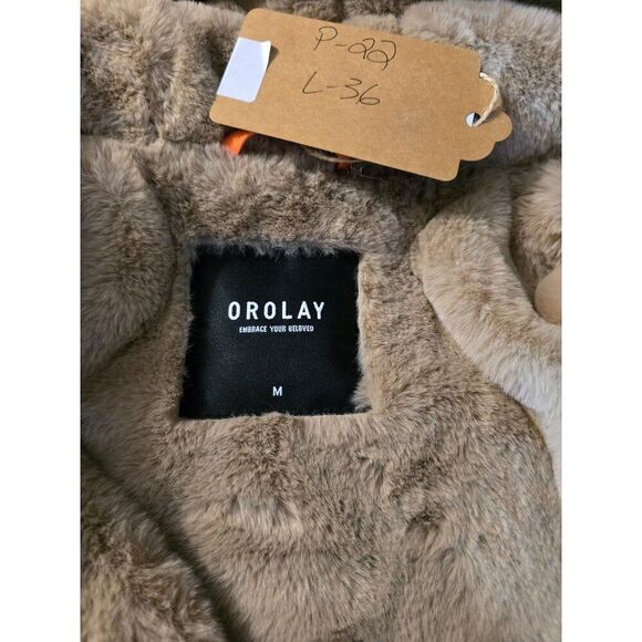 Orolay Womens Hooded Parka Jacket  Faux Fur Lining cottagecore boho winter warm - Picture 6 of 11